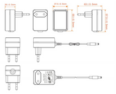 Replacement Power Supply 9V 1A output (9W) 5.5 x 2.1 mm EU for Behringer effect pedals (GS)